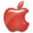 Apple Logo Red Icon